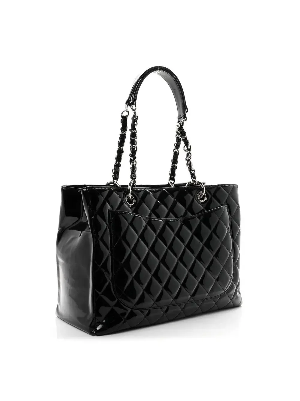 Chanel Patent Quilted Grand Shopping #328779C15B